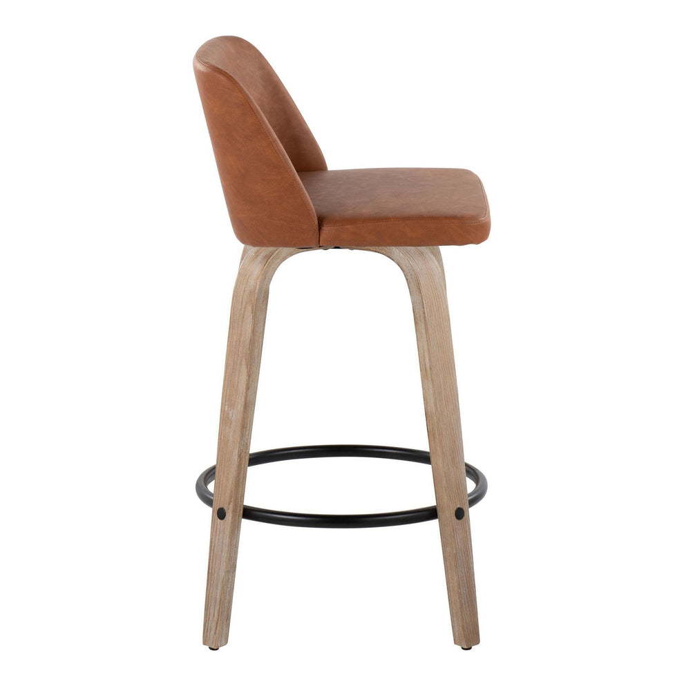 Toriano 26" Fixed-Height Counter Stool - Set of 2 By LumiSource - B26-TRNOPU-GRTZQ2 WWCAM2 | Counter Stools | Modishstore - 7