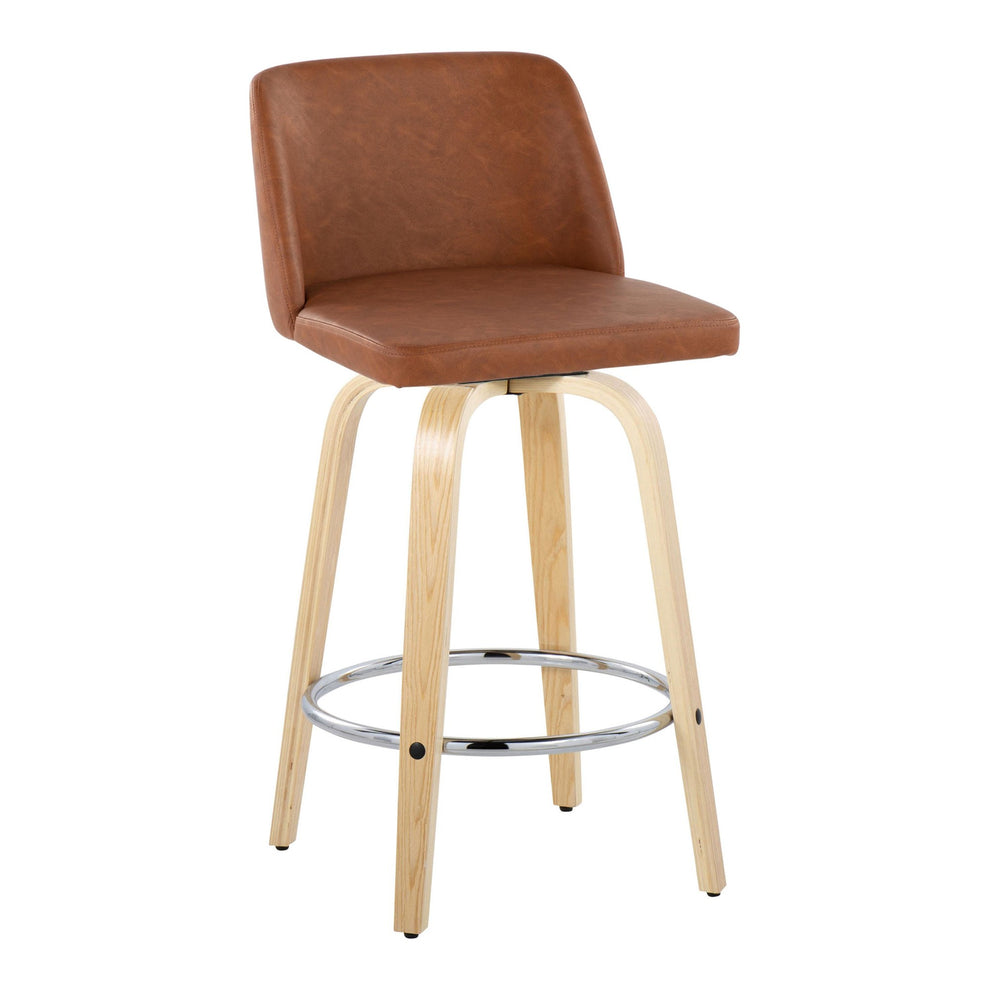 Toriano 26" Fixed-Height Counter Stool - Set of 2 By LumiSource - B26-TRNOPU-GRTZR2 NABK2 | Counter Stools | Modishstore - 16
