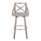 Charlotte 30" Fixed-Height Barstool - Set of 2 By LumiSource - B30-CHARLOTFB-GRTZR2 LGYLGYCR2 | Bar Stools | Modishstore - 16