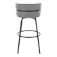Cinch Claire 30" Fixed-Height Barstool - Set of 2 By LumiSource - B30-CINCH-CLARZQ2 BKBKCR2 | Bar Stools | Modishstore - 18
