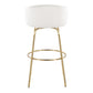 Claire 30" Fixed-Height Barstool - Set of 2 By LumiSource - B30-CLAIREV2 AUCR2 | Bar Stools | Modishstore - 10