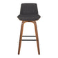 Corazza 30" Fixed-Height Barstool - Set of 2 By LumiSource - B30-CRZZFB-GRTZS2 WLWLCHAR2 | Bar Stools | Modishstore - 30