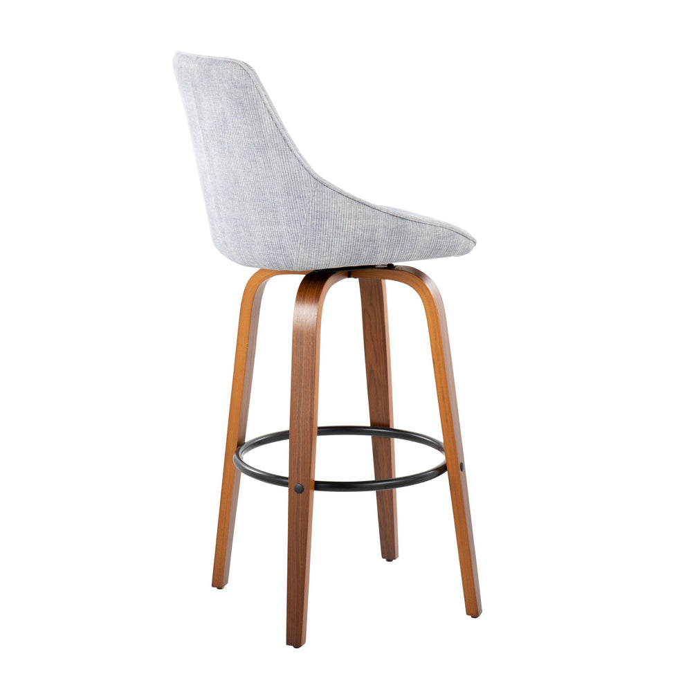 Diana 30" Fixed-Height Barstool - Set of 2 By LumiSource - B30-DIANACOR-GRTZQ2 WLGY2 | Bar Stools | Modishstore - 8