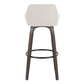 Daniella 30" Fixed-Height Barstool - Set of 2 By LumiSource - B30-DNLAFB-GRTZQ2 BNCR2 | Bar Stools | Modishstore - 10