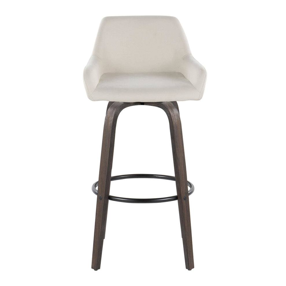 Daniella 30" Fixed-Height Barstool - Set of 2 By LumiSource - B30-DNLAFB-GRTZQ2 BNCR2 | Bar Stools | Modishstore - 9