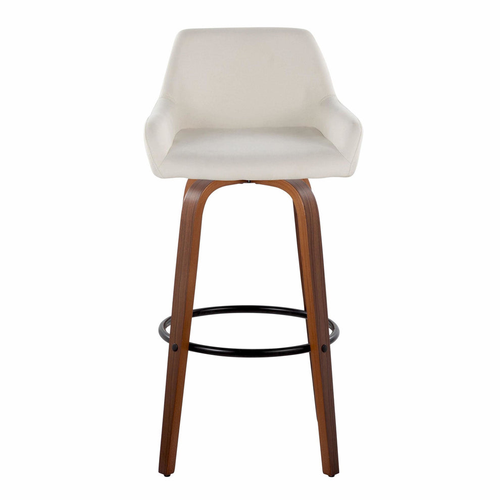 Daniella 30" Fixed-Height Barstool - Set of 2 By LumiSource - B30-DNLAFB-GRTZQ2 BNCR2 | Bar Stools | Modishstore - 19