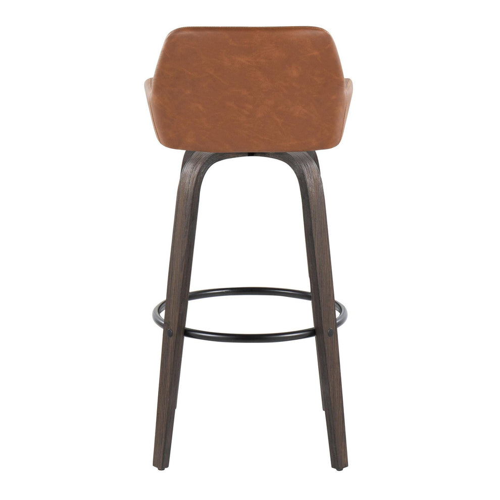 Daniella 30" Fixed-Height Barstool - Set of 2 By LumiSource - B30-DNLAPU-GRTZQ2 BNCAM2 | Bar Stools | Modishstore - 10