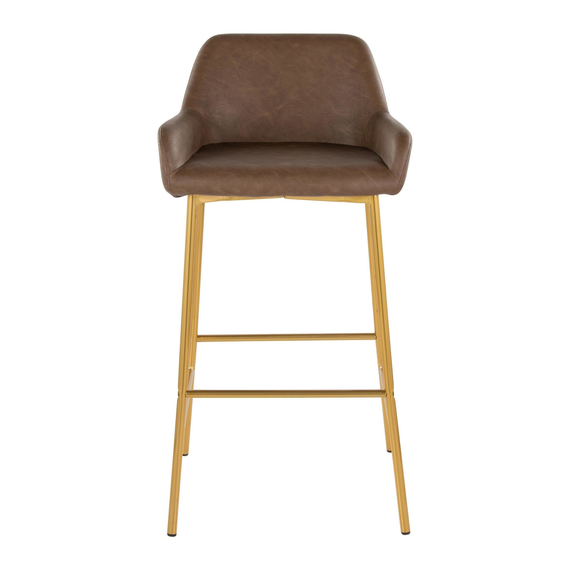 Daniella 30" Fixed-Height Barstool - Set of 2 By LumiSource - B30-DNLAPU2 AUE2 | Bar Stools | Modishstore - 6