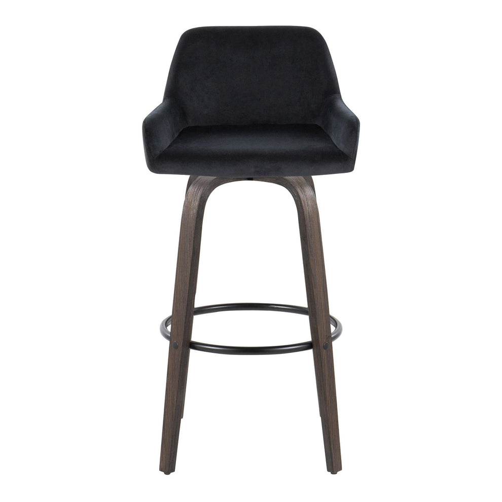 Daniella 30" Fixed-Height Barstool - Set of 2 By LumiSource - B30-DNLAV-GRTZQ2 BNBK2 | Bar Stools | Modishstore - 9