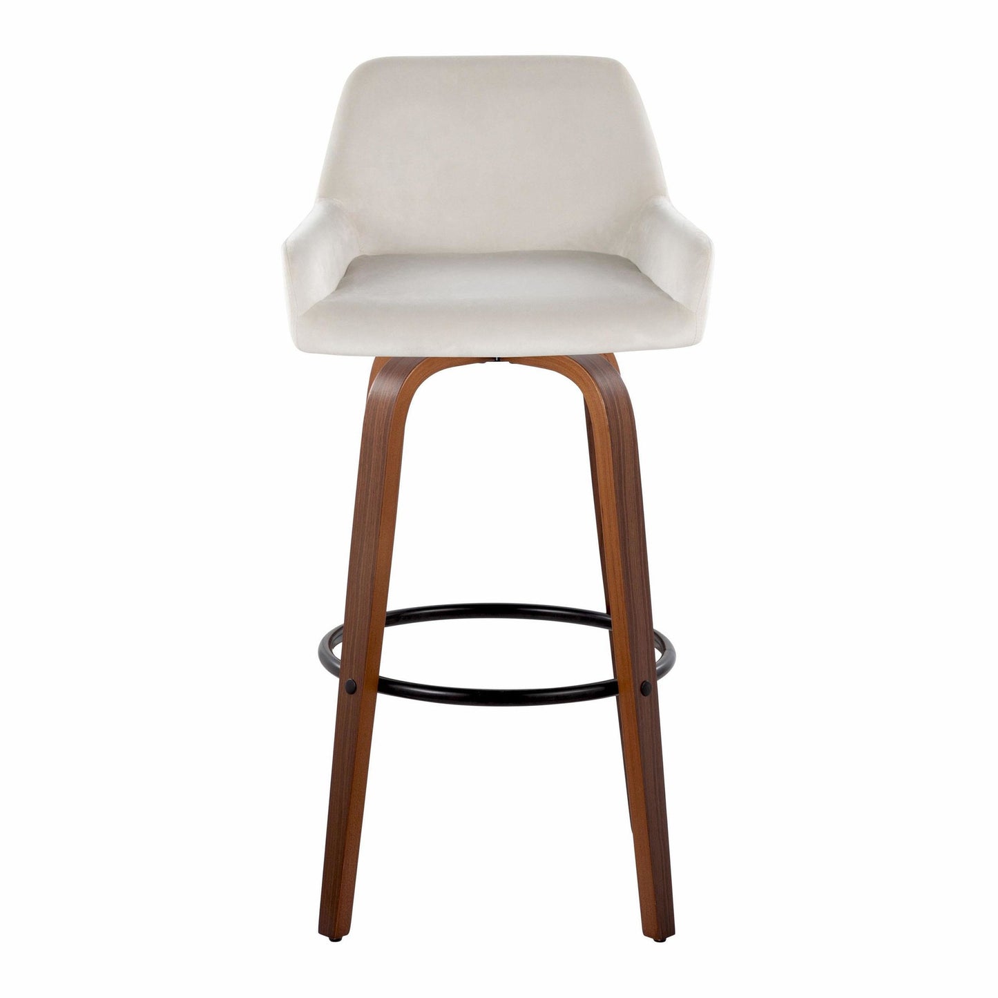 Daniella 30" Fixed-Height Barstool - Set of 2 By LumiSource - B30-DNLAV-GRTZQ2 WLBK2 | Bar Stools | Modishstore - 19