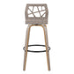Folia 30" Fixed-Height Barstool - Set of 2 By LumiSource - B30-FOLIAFB-GRTZQ2 LGYLGYLGY2 | Bar Stools | Modishstore - 10