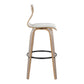 Folia 30" Fixed-Height Barstool - Set of 2 By LumiSource - B30-FOLIAFB-GRTZQ2 LGYLGYLGY2 | Bar Stools | Modishstore - 7