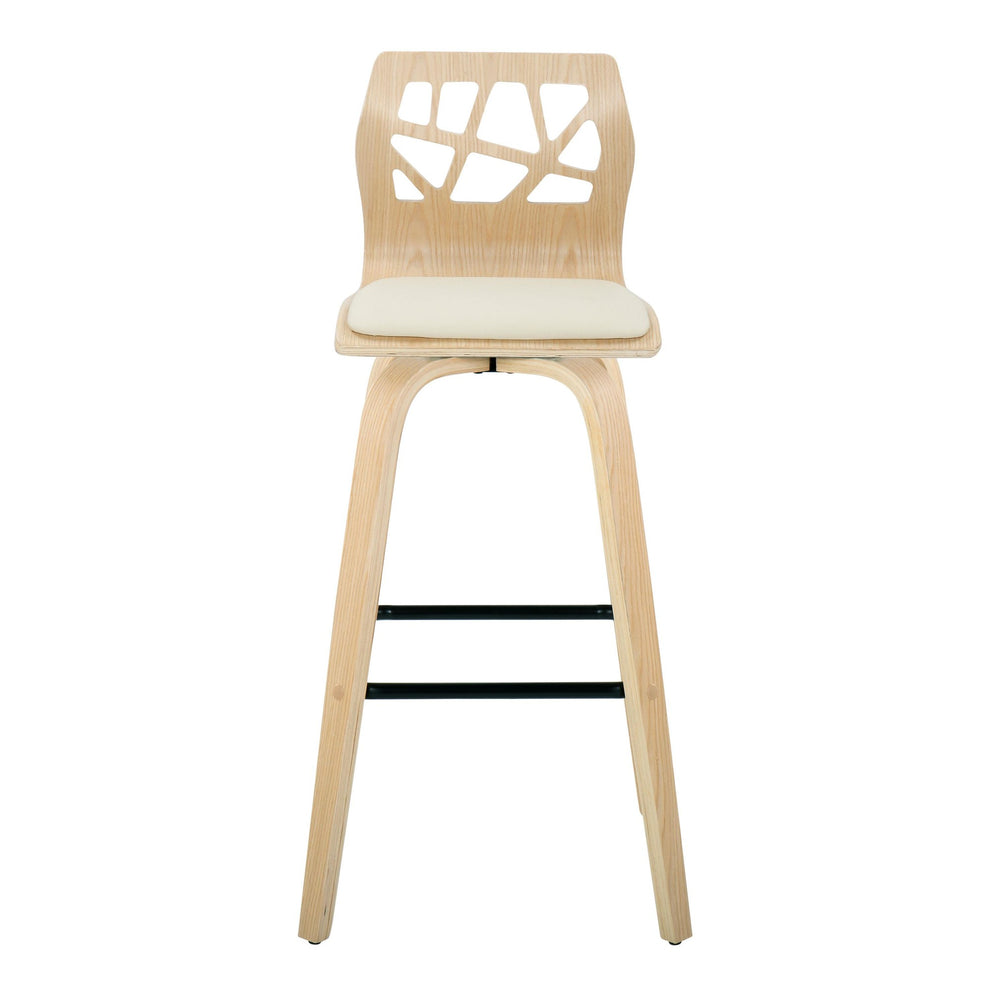 Folia 30" Fixed-Height Barstool - Set of 2 By LumiSource - B30-FOLIAPU-GRTZX2 NANACR2 | Bar Stools | Modishstore - 9