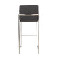 Fuji High Back 30" Fixed-Height Barstool - Set of 3 By LumiSource - B30-FUJIHBFB SSCHAR3 | Bar Stools | Modishstore - 8