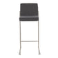 Fuji High Back 30" Fixed-Height Barstool - Set of 3 By LumiSource - B30-FUJIHBFB SSCHAR3 | Bar Stools | Modishstore - 7