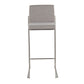 Fuji High Back 30" Fixed-Height Barstool - Set of 3 By LumiSource - B30-FUJIHBFB SSCHAR3 | Bar Stools | Modishstore - 15