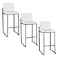 Fuji High Back 30" Fixed-Height Barstool - Set of 3 By LumiSource - B30-FUJIHBPU BKW3 | Bar Stools | Modishstore - 2