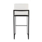 Fuji High Back 30" Fixed-Height Barstool - Set of 3 By LumiSource - B30-FUJIHBPU BKW3 | Bar Stools | Modishstore - 7