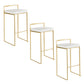 Fuji Stacker 30" Fixed-Height Barstool - Set of 3 By LumiSource - B30-FUJIPU AUBK3 | Bar Stools | Modishstore - 12