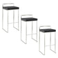 Fuji Stacker 30" Fixed-Height Barstool - Set of 3 By LumiSource - B30-FUJIPU SSBK3 | Bar Stools | Modishstore - 4