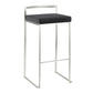 Fuji Stacker 30" Fixed-Height Barstool - Set of 3 By LumiSource - B30-FUJIPU SSBK3 | Bar Stools | Modishstore - 5