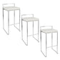 Fuji Stacker 30" Fixed-Height Barstool - Set of 3 By LumiSource - B30-FUJIPU SSBK3 | Bar Stools | Modishstore - 19