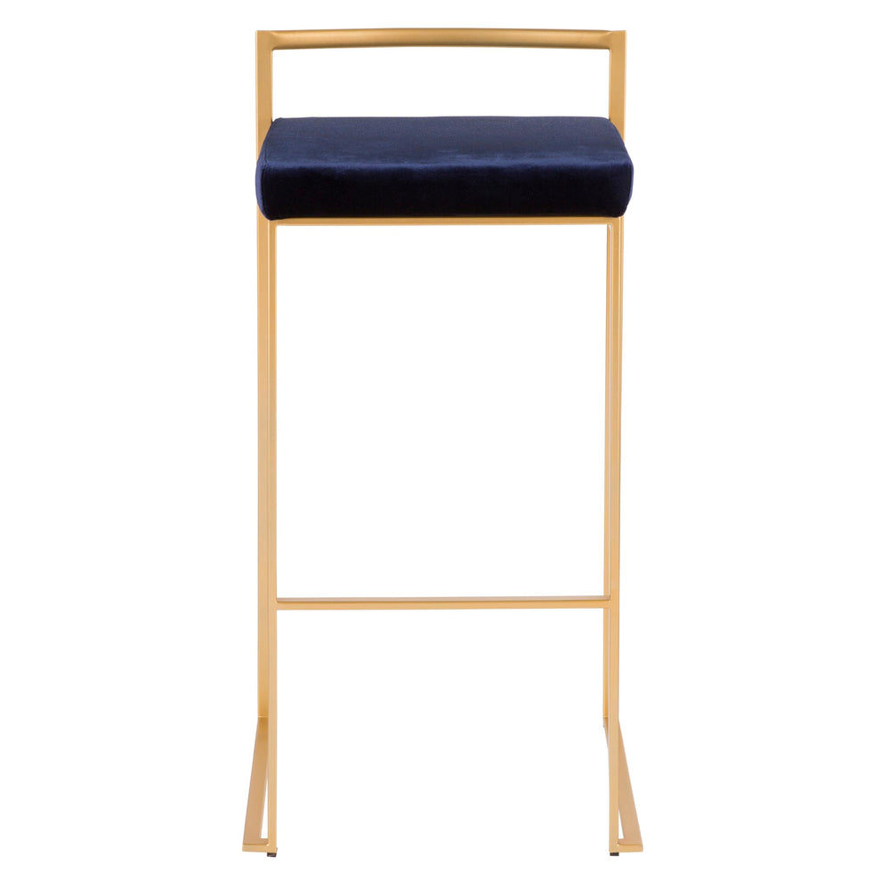 Fuji Stacker 30" Fixed-Height Barstool - Set of 3 By LumiSource - B30-FUJIV AUBK3 | Bar Stools | Modishstore - 16