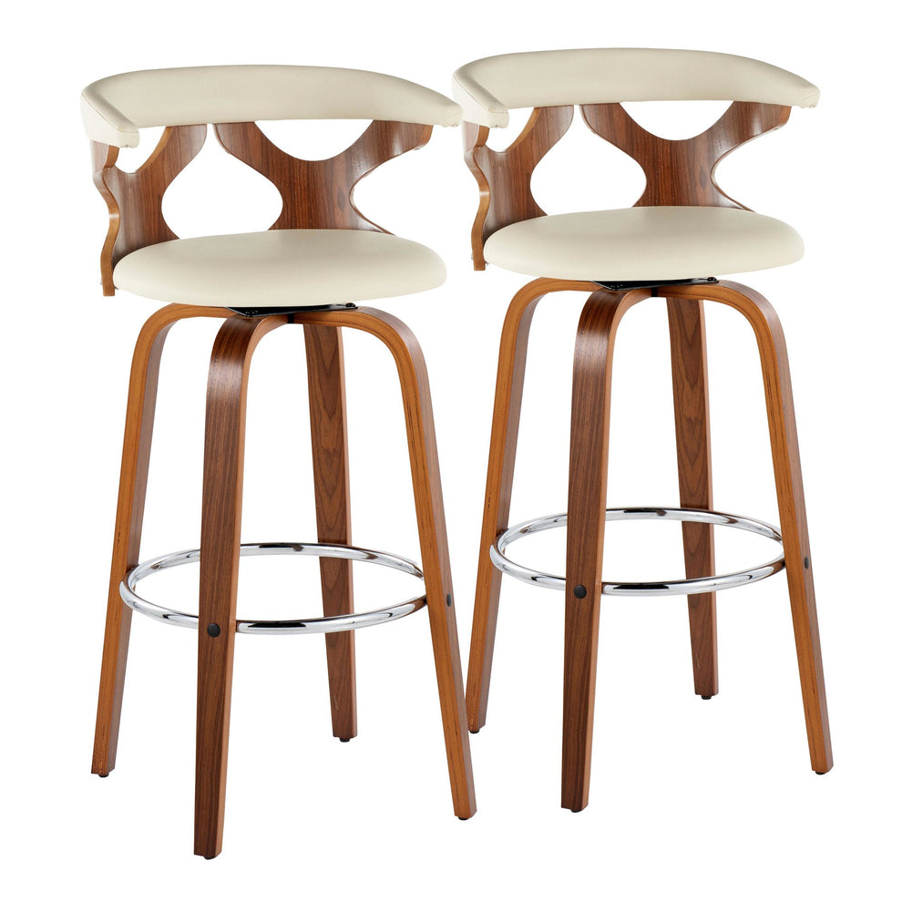 Gardenia 30" Fixed-Height Barstool - Set of 2 By LumiSource - B30-GARDPU-GRTZR2 WLWLCR2 | Bar Stools | Modishstore - 5