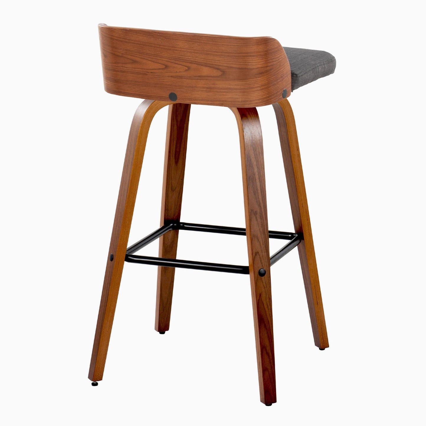 Maya 30" Fixed-Height Barstool - Set of 2 By LumiSource - B30-MAYAFB-GRTZX2 WLWLCHAR2 | Bar Stools | Modishstore - 8