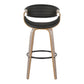 Symphony 30" Fixed-Height Barstool - Set of 2 By LumiSource - B30-SYMPPU-GRTZQ2 LGYLGYBK2 | Bar Stools | Modishstore - 8