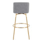 Toriano 30" Fixed-Height Barstool - Set of 2 By LumiSource - B30-TRNOFB-CLARZG2 AUBU2 | Bar Stools | Modishstore - 30