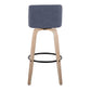 Toriano 30" Fixed-Height Barstool - Set of 2 By LumiSource - B30-TRNOFB-GRTZQ2 WWBU2 | Bar Stools | Modishstore - 5