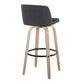 Toriano 30" Fixed-Height Barstool - Set of 2 By LumiSource - B30-TRNOFB-GRTZQ2 WWBU2 | Bar Stools | Modishstore - 14