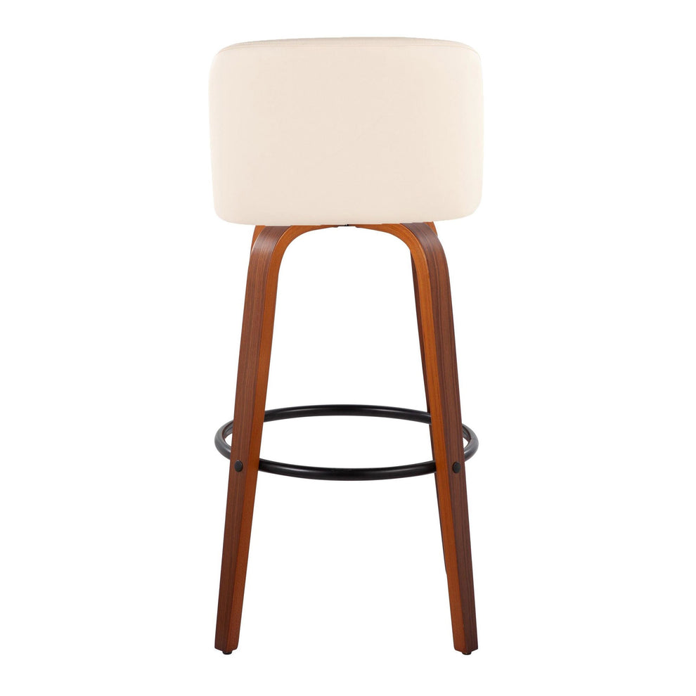 Toriano 30" Fixed Height Barstool - Set of 2 Cream By LumiSource | Bar Stools | Modishstore - 5