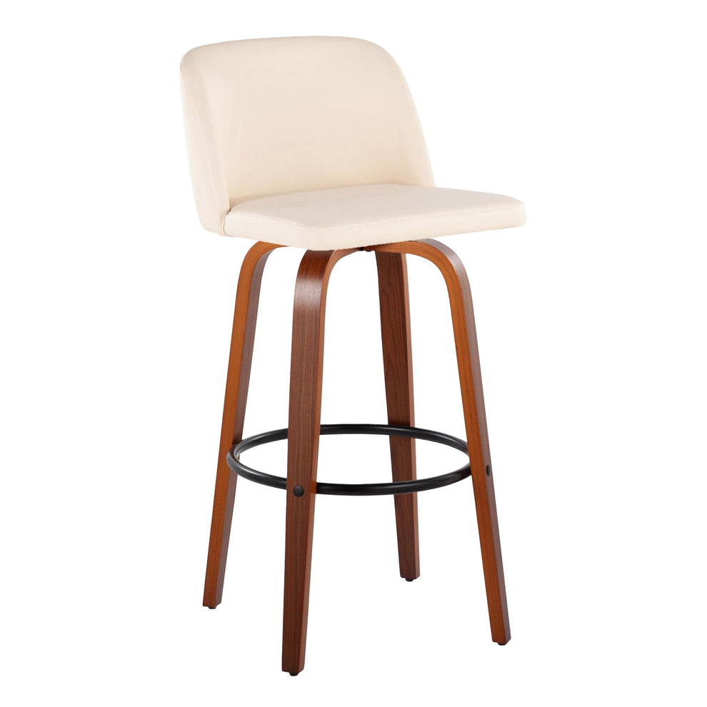 Toriano 30" Fixed Height Barstool - Set of 2 Cream By LumiSource | Bar Stools | Modishstore - 2