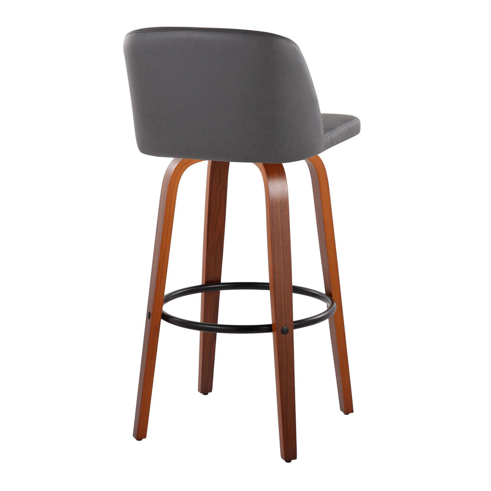Toriano 30" Fixed Height Barstool - Set of 2 Cream By LumiSource | Bar Stools | Modishstore - 8