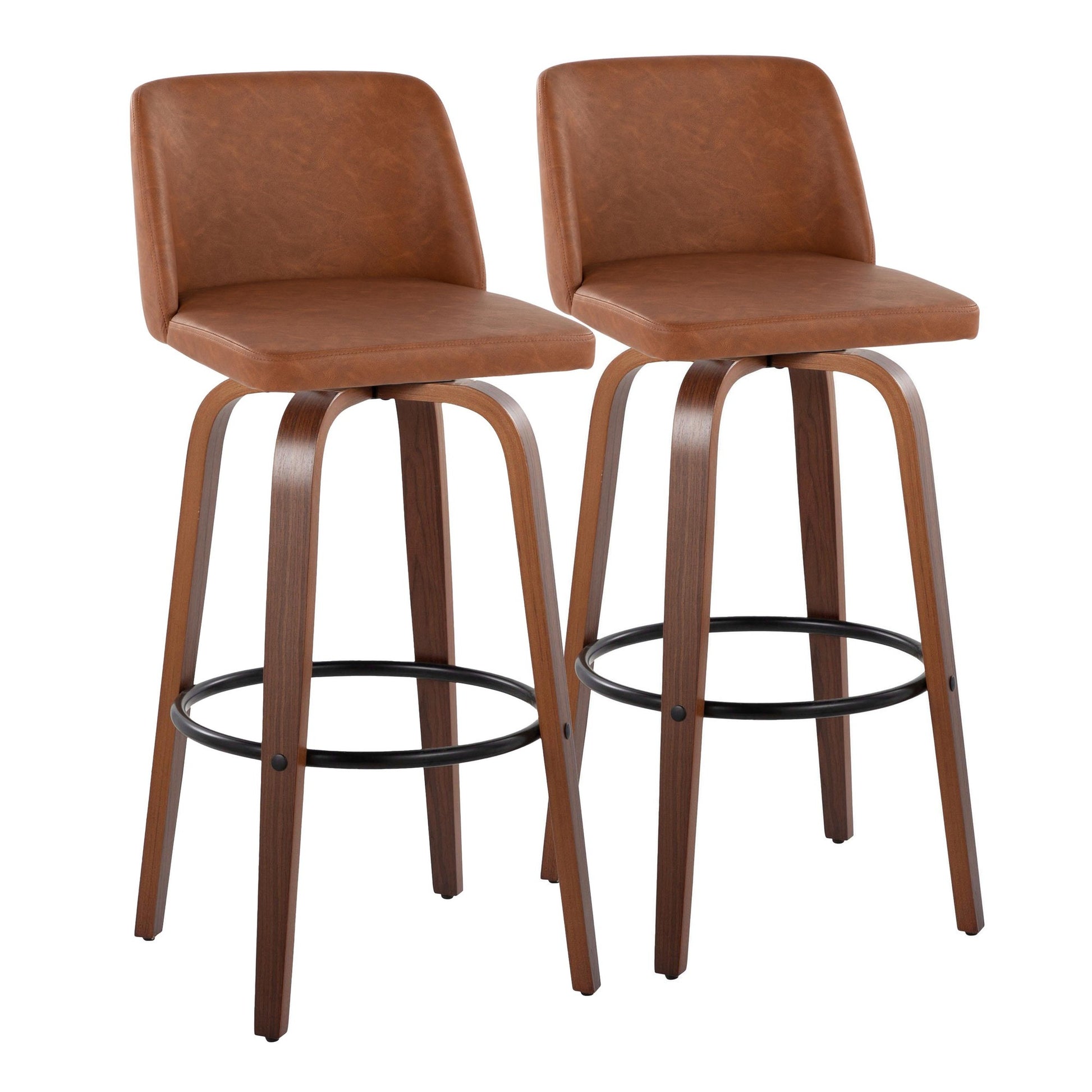 Toriano 30" Fixed-Height Barstool - Set of 2 By LumiSource - B30-TRNOPU-GRTZQ2 WLCAM2 | Bar Stools | Modishstore - 5