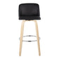 Toriano 30" Fixed-Height Barstool - Set of 2 By LumiSource - B30-TRNOPU-GRTZR2 NABK2 | Bar Stools | Modishstore - 9