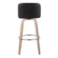 Toriano 30" Fixed-Height Barstool - Set of 2 By LumiSource - B30-TRNOPU-GRTZR2 WWBK2 | Bar Stools | Modishstore - 10