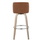 Toriano 30" Fixed-Height Barstool - Set of 2 By LumiSource - B30-TRNOPU-GRTZR2 WWBK2 | Bar Stools | Modishstore - 20