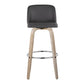 Toriano 30" Fixed-Height Barstool - Set of 2 By LumiSource - B30-TRNOPU-GRTZR2 WWBK2 | Bar Stools | Modishstore - 29