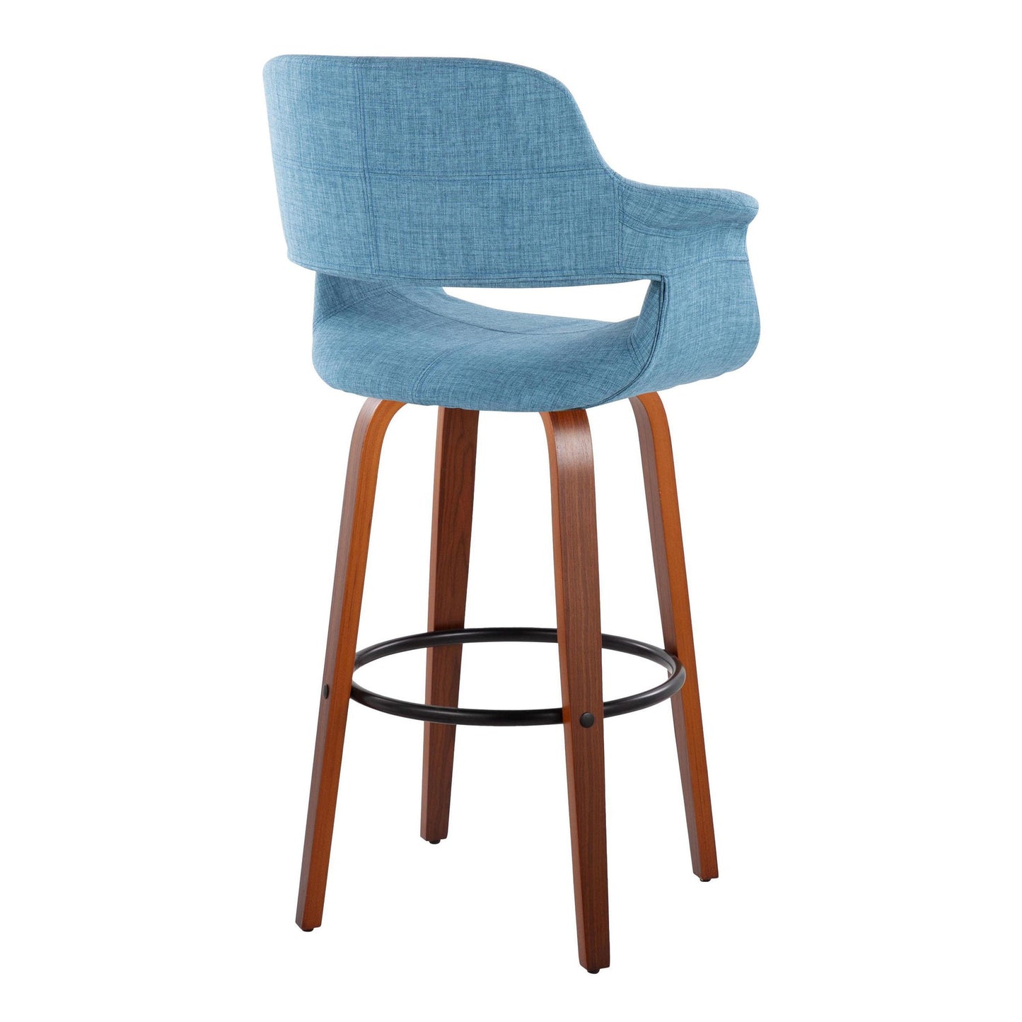 Vintage Flair 30" Fixed-Height Barstool - Set of 2 Blue  By LumiSource | Bar Stools | Modishstore - 2