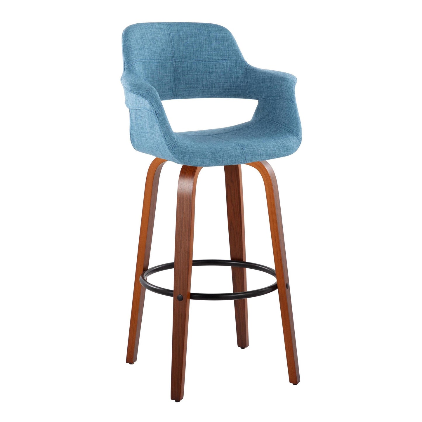 Vintage Flair 30" Fixed-Height Barstool - Set of 2 Blue  By LumiSource | Bar Stools | Modishstore - 5