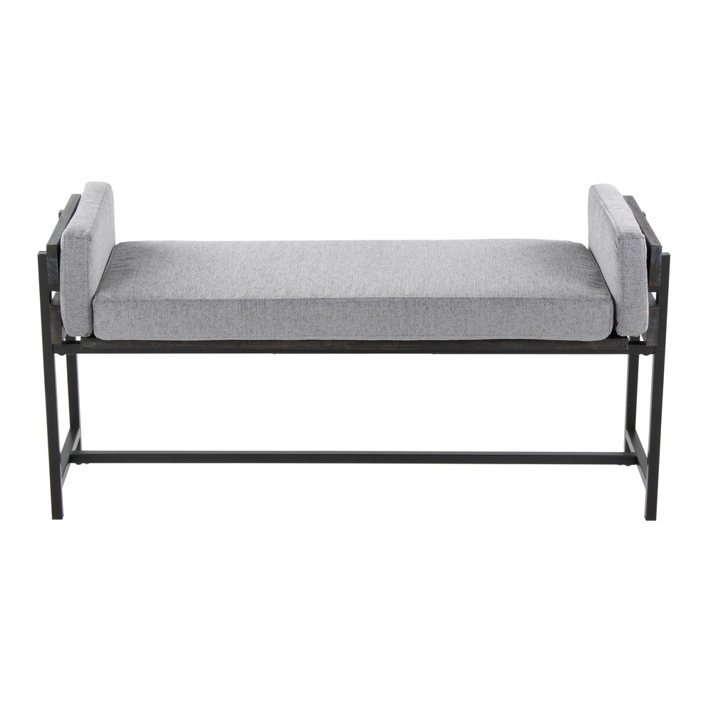 Kari Bench By LumiSource - BC18-KARI2 BKGYCR1 | Benches | Modishstore - 13