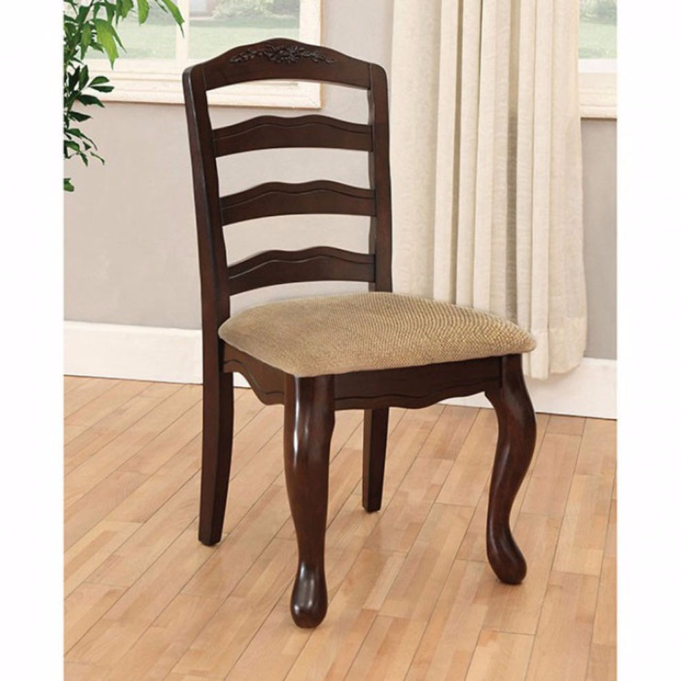 Townsville Cottage Side Chair, Dark Walnut Finish, Set Of 2 By Benzara | Accent Chairs | Modishstore - 4