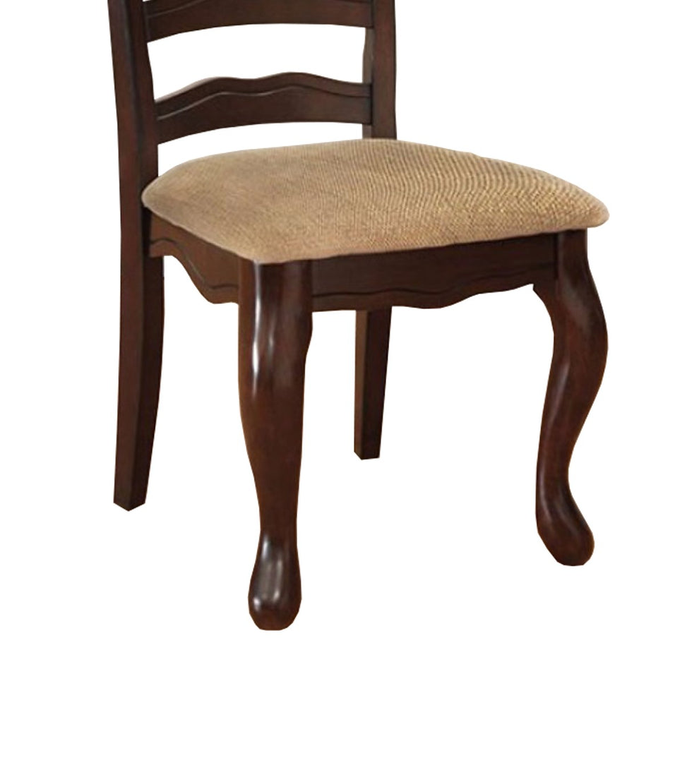 Townsville Cottage Side Chair, Dark Walnut Finish, Set Of 2 By Benzara | Accent Chairs | Modishstore - 5