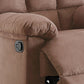 Recliner With Tufted Back And Roll Arms In Saddle Brown By Benzara | Recliners | Modishstore - 4