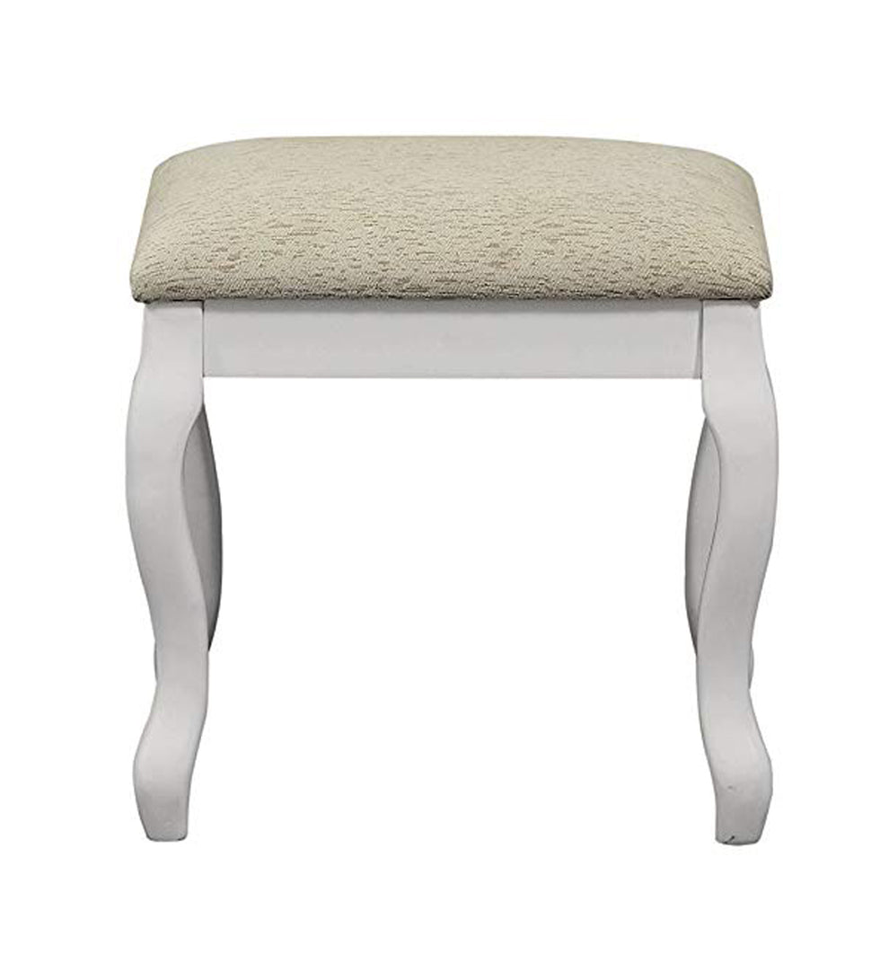 Cherub Vanity Set Featuring Stool And Mirror White By Benzara | Bedroom Sets | Modishstore - 4