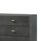 Wooden Dresser with 6 Drawers and Metal Hairpin Legs, Gray and Gold By Benzara | Dressers | Modishstore - 3