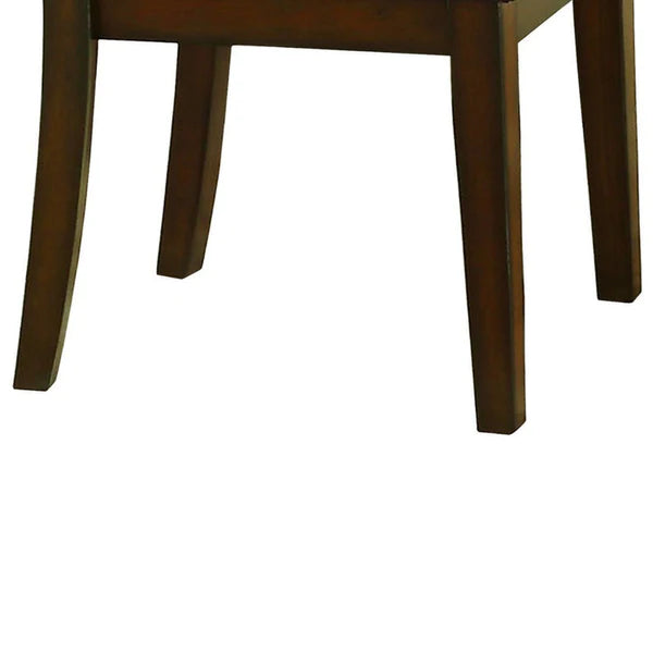 Leatherette Padded Side Chair Ladder Design Back, Set of 2, Brown and Black By Benzara | Accent Chairs | Modishstore - 3